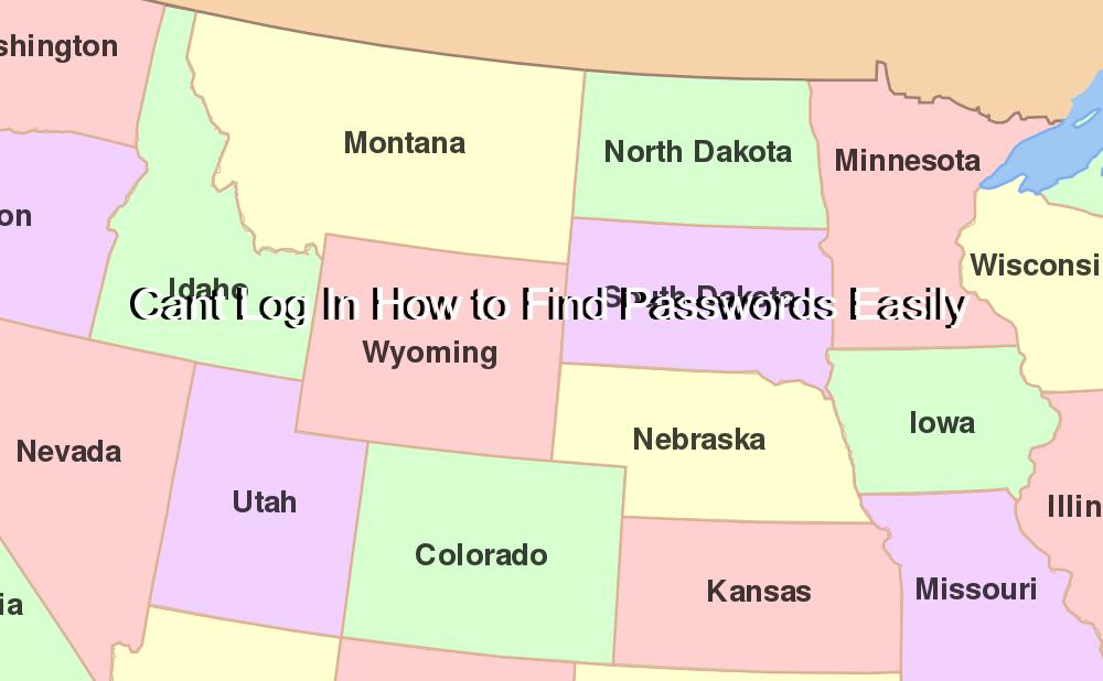 Cant Log In How to Find Passwords Easily